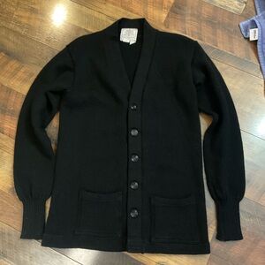 Vintage Mid Century 50’s Black Grandpa Cardigan